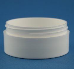 75ml White Polypropylene Thick Walled Simplicity Jar 70mm Screw Neck